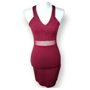GIRL'S GENERATION BURGUNDY DRESS SZ.S EUC.